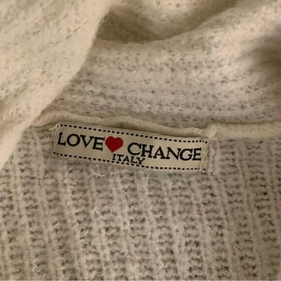 Love change womens white knit open front cardigan - Picture 7 of 8